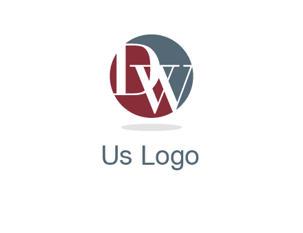 Letters DW are in a circle logo