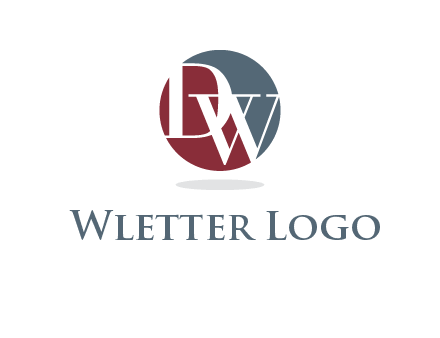Letters DW are in a circle logo