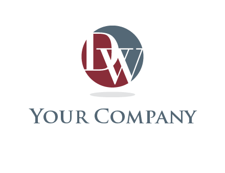 Letters DW are in a circle logo