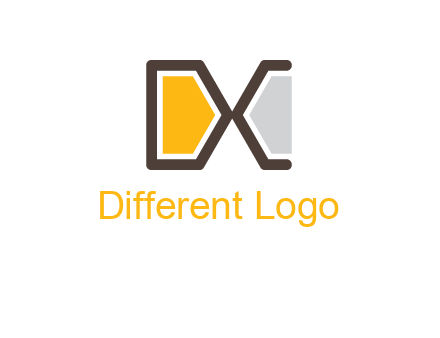 abstract letter D and letter C forming letter X