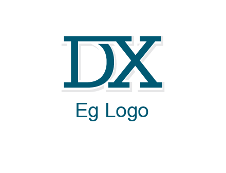 letter DX joined together