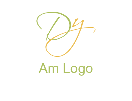 script font letter DY