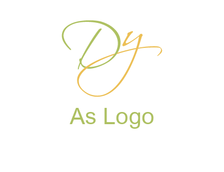 script font letter DY