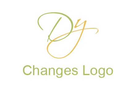 script font letter DY