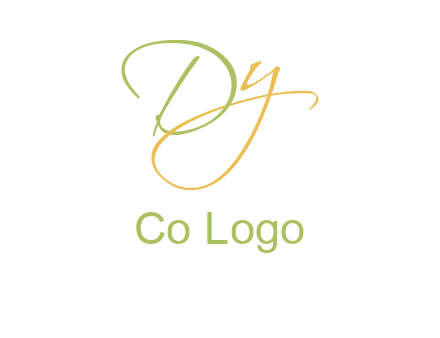 script font letter DY