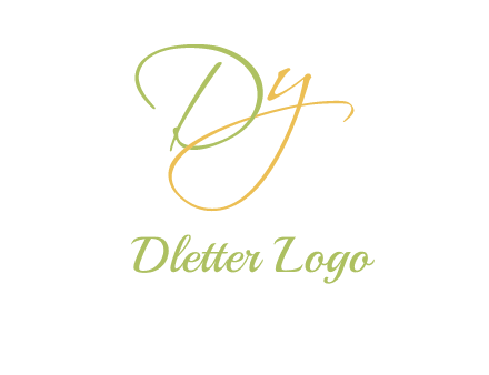 script font letter DY