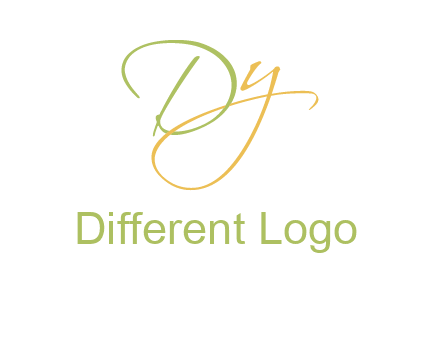 script font letter DY