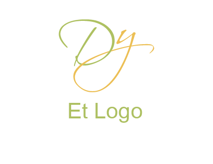 script font letter DY
