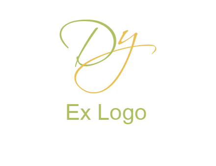 script font letter DY