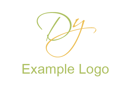 script font letter DY