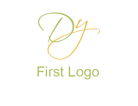 script font letter DY