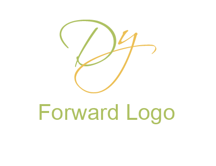 script font letter DY