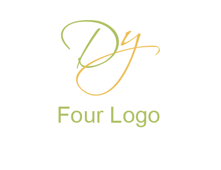 script font letter DY