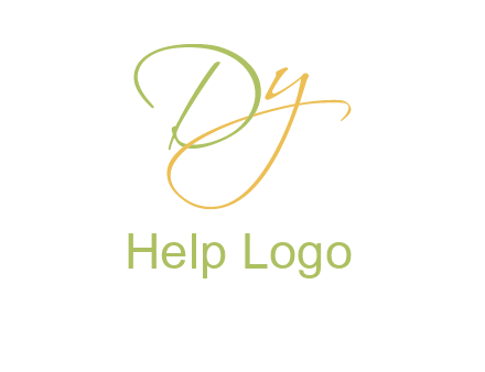 script font letter DY