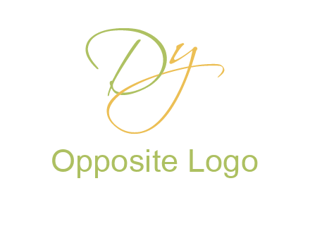 script font letter DY