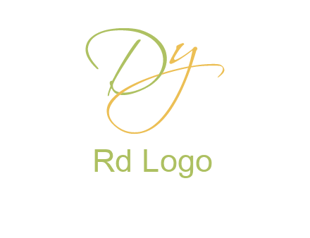 script font letter DY