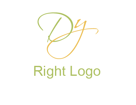script font letter DY