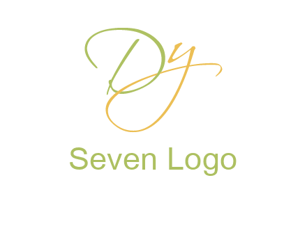 script font letter DY