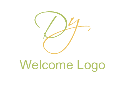 script font letter DY