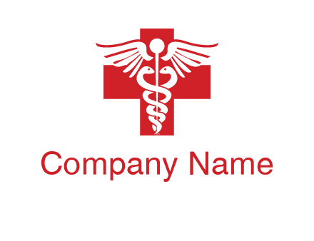 caduceus and cross medical logo