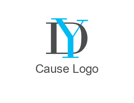 letter DY overlapping each other