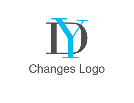 letter DY overlapping each other