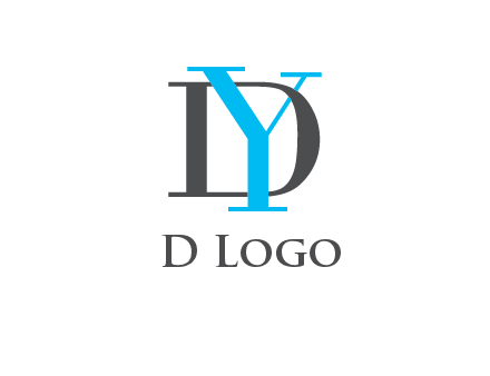 letter DY overlapping each other