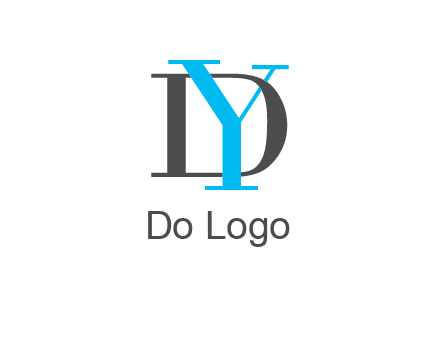 letter DY overlapping each other