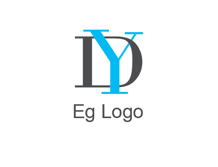 letter DY overlapping each other