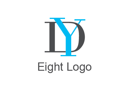 letter DY overlapping each other