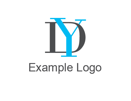 letter DY overlapping each other