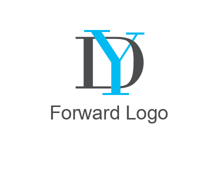 letter DY overlapping each other