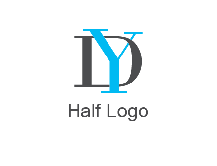 letter DY overlapping each other