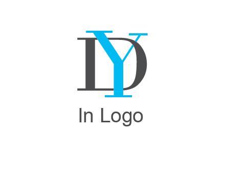 letter DY overlapping each other