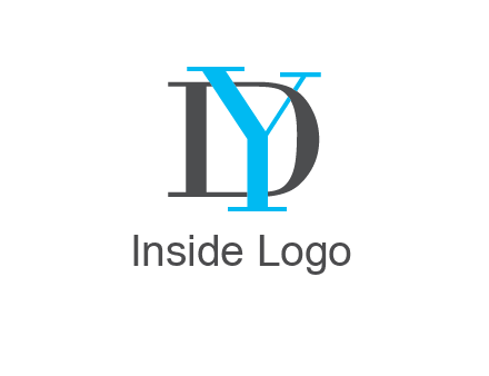 letter DY overlapping each other