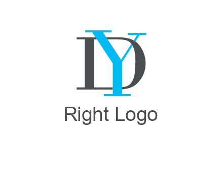 letter DY overlapping each other