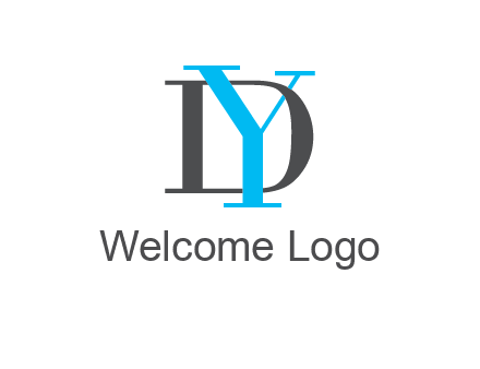 letter DY overlapping each other