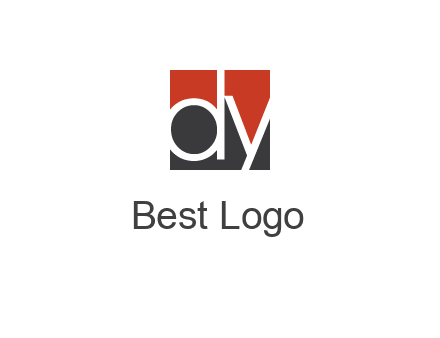 Letters Dy are in a square logo