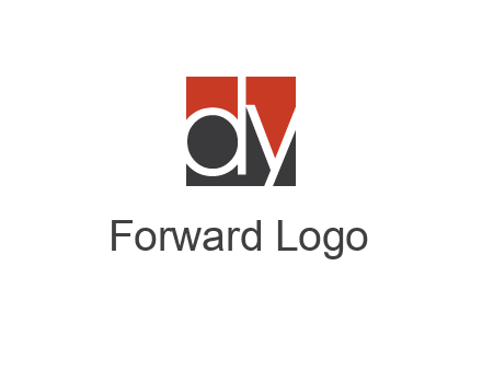 Letters Dy are in a square logo