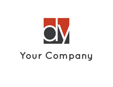 Letters Dy are in a square logo