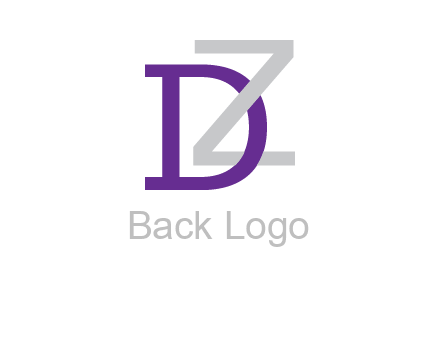 letter Z intertwining with letter D