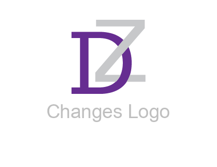 letter Z intertwining with letter D