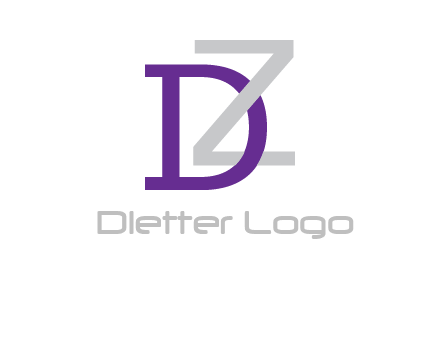 letter Z intertwining with letter D