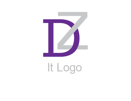 letter Z intertwining with letter D