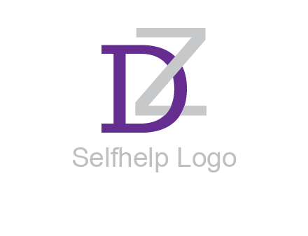 letter Z intertwining with letter D