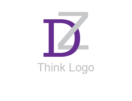 letter Z intertwining with letter D