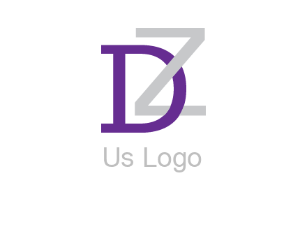 letter Z intertwining with letter D