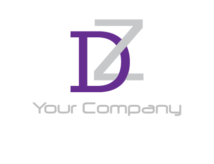 letter Z intertwining with letter D