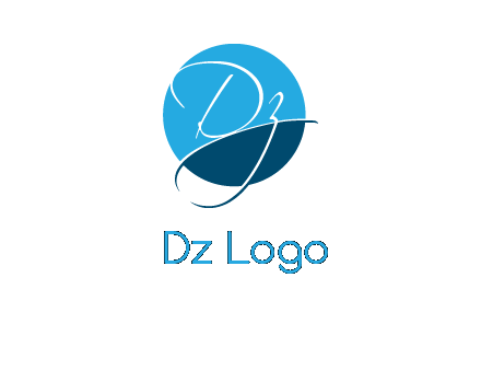 Letters DZ are in a circle logo
