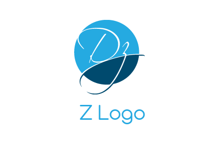 Letters DZ are in a circle logo
